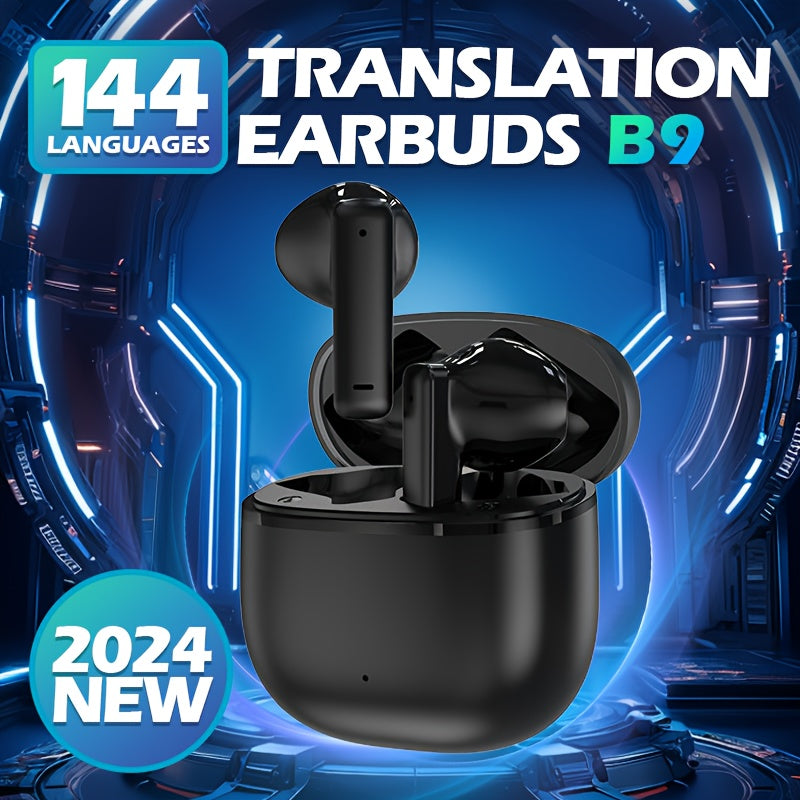 144 Languages Wireless Translation Earbuds: Real-time Translator With Rechargeable Battery For Travel, Social Media, And More