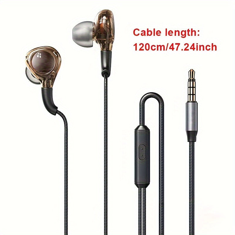 Crystal-Clear Transparent Earbuds - High-Def Wired Gaming Earphones with Noise Cancelling & Secure Fit - Perfect for Sports, HD Audio, Sweat-Resistant