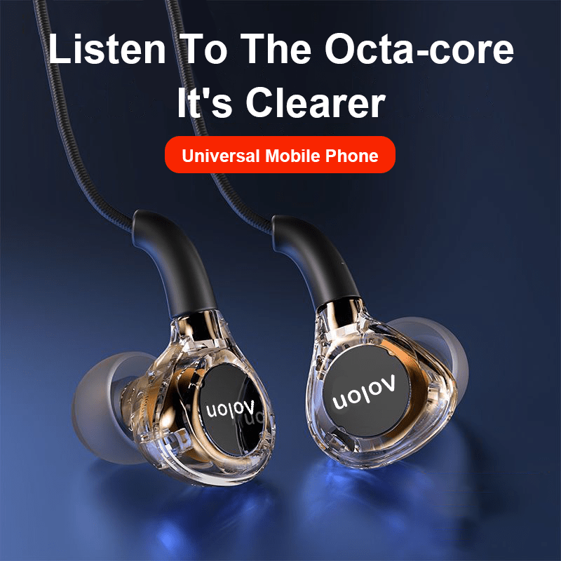 Crystal-Clear Transparent Earbuds - High-Def Wired Gaming Earphones with Noise Cancelling & Secure Fit - Perfect for Sports, HD Audio, Sweat-Resistant