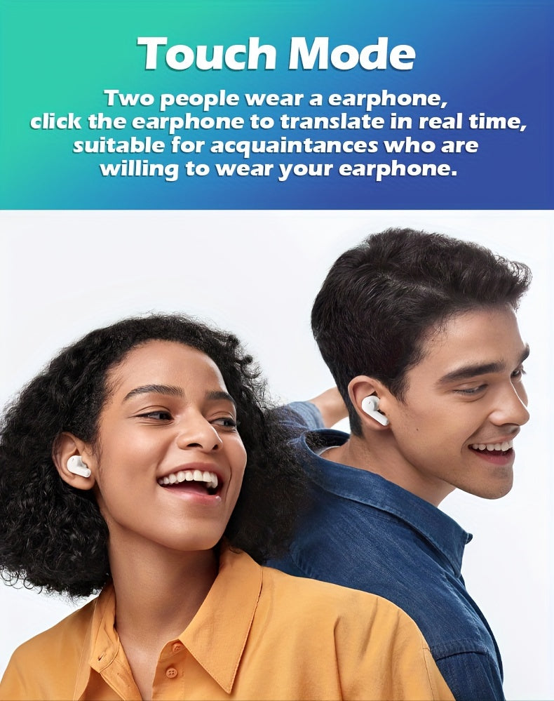 144 Languages Wireless Translation Earbuds: Real-time Translator With Rechargeable Battery For Travel, Social Media, And More
