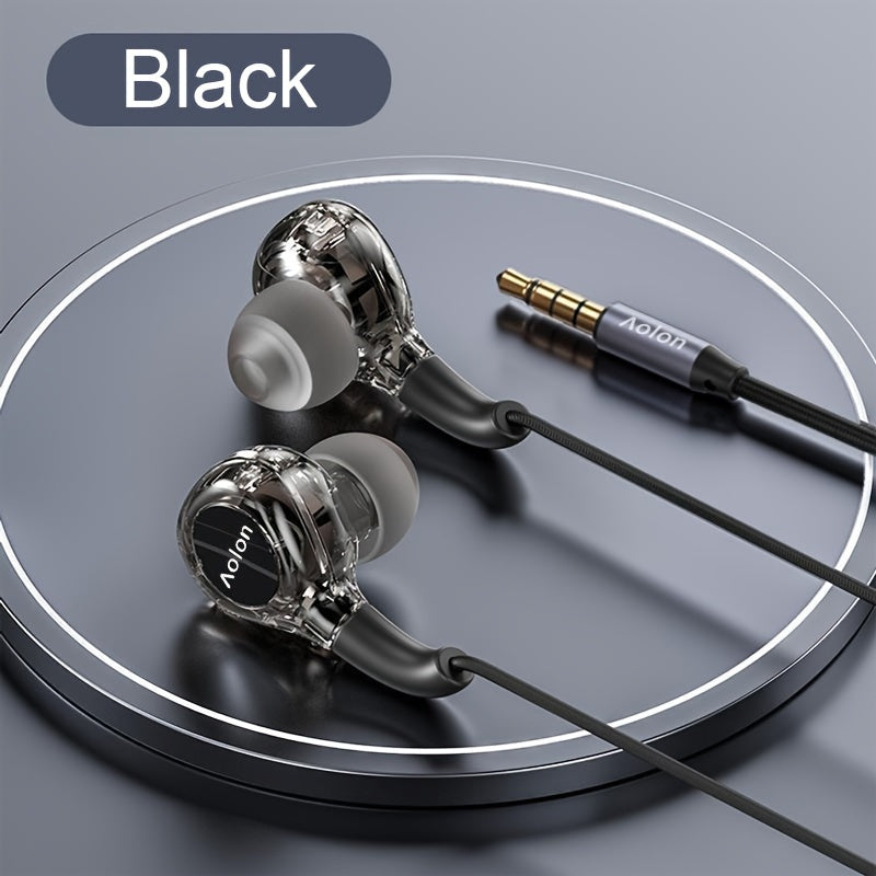 Crystal-Clear Transparent Earbuds - High-Def Wired Gaming Earphones with Noise Cancelling & Secure Fit - Perfect for Sports, HD Audio, Sweat-Resistant