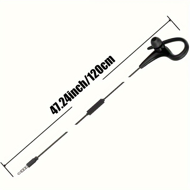 3.5mm Wired Earphones Plus - Noise Isolating, Bass Enhanced, Hands-Free Calling, Sweat-Resistant In-Ear Earbuds with Microphone - Compatible with iPad, iPod, MP3 Players, Android, iOS Smartphones