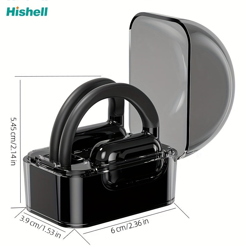 Crystal-Clear Calls, Hishell Real-Time Language Translator Earbuds - 2-Way, Supports 144 Languages, Portable & Rechargeable with App for iOS/Android, Ideal for Travel & Business