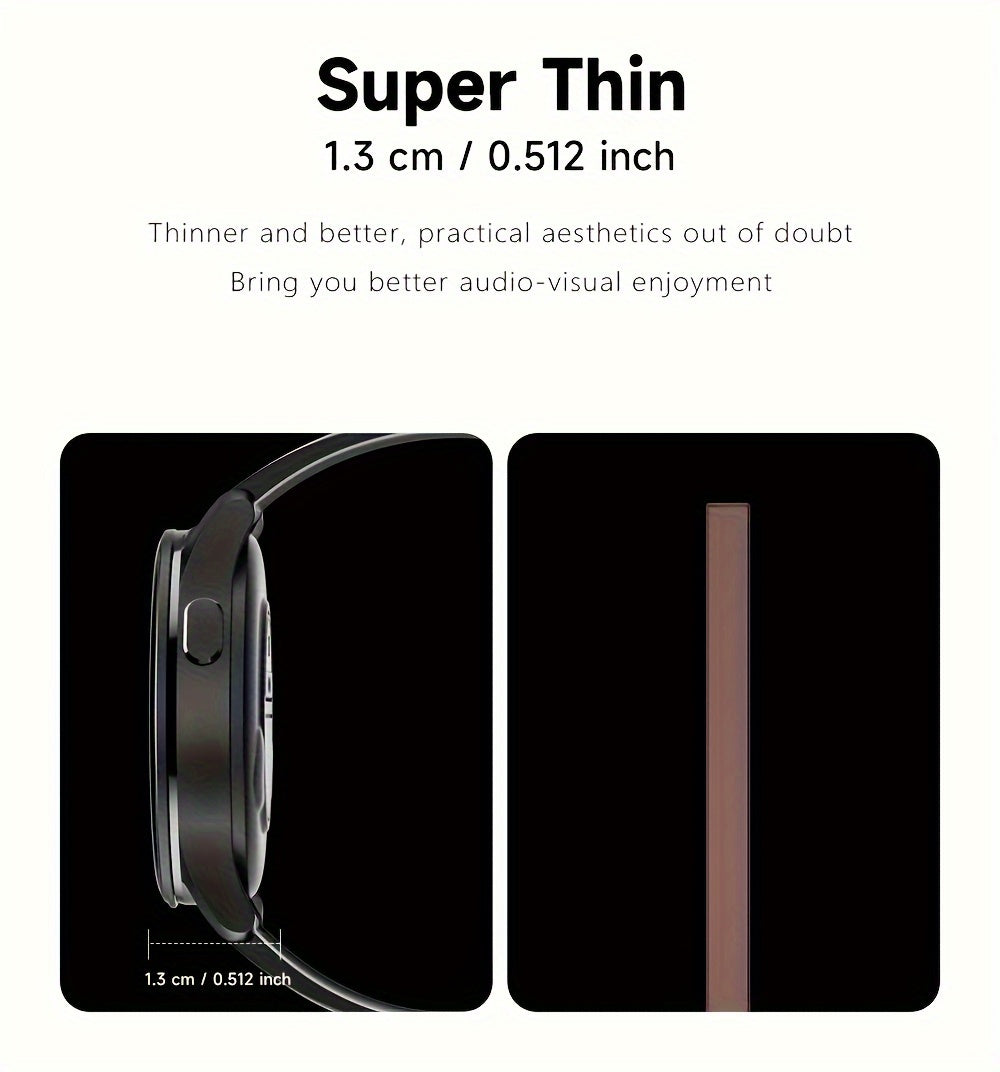 2-in-1 Smart Earphones Watch - Built-in Earbuds, Sports Waterproof, Hands-Free Calling, Compatible with Android and iPhone, Unisex Design for Men and Women