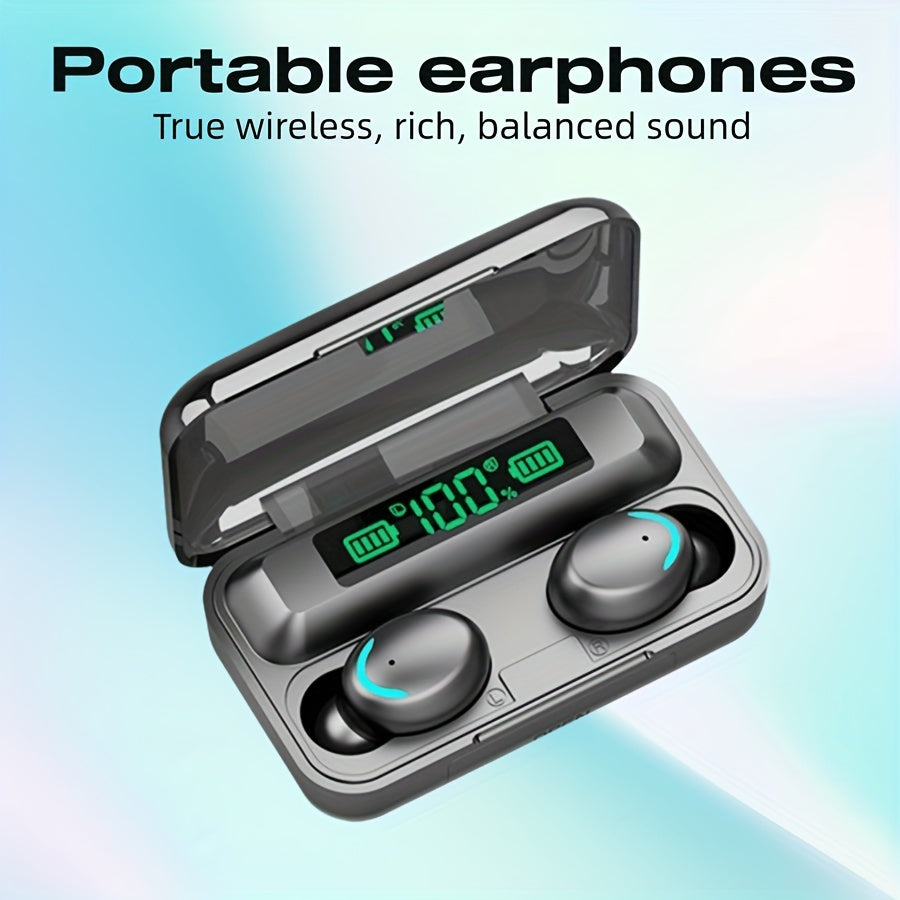 Briame True Wireless Earbuds - Crisp Hi-Fi Audio with Intuitive Touch Controls - Fast Wireless Charging Case, Enhanced Sound Seclusion, Rechargeable for All-Day Use - Perfect for Phone Calls and On-the-Go Listening - Compatib