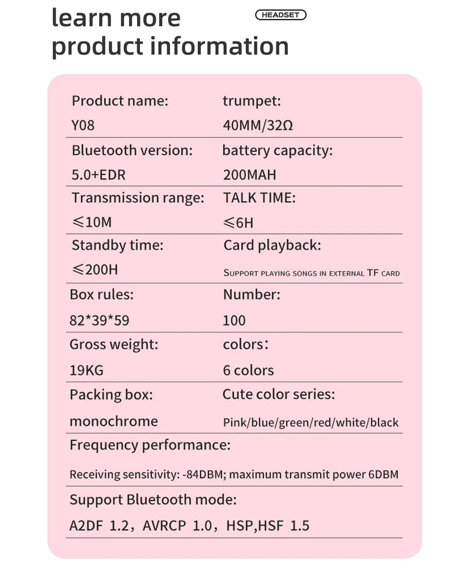 Bluetooth Headset 5.0 Bluetooth Headset Folding Wireless Sports Earphone Gaming Headsets Over-ear Headphones for Android ios