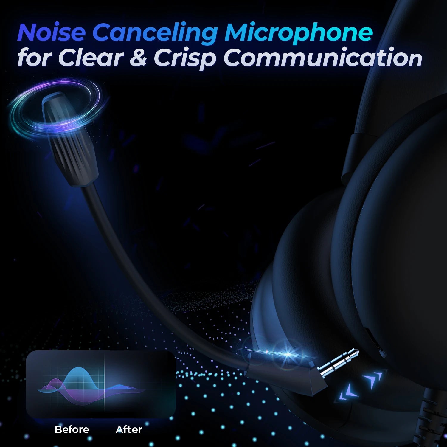 Gaming Headset for PC, Ps4, Ps5, Xbox Headset with 7.1 Surround Sound, Gaming Headphones with Noise Cancelling Mic