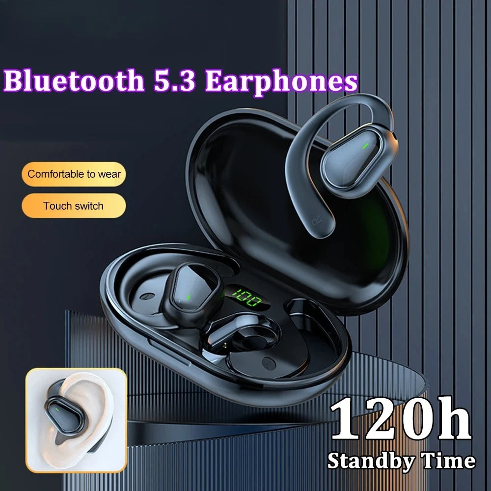 Bluetooth 5.3 Headphones Ear Hook Earphones Wireless Earphones HiFi Stereo Waterproof Headset Noise Reduction Earbuds for Xiaomi