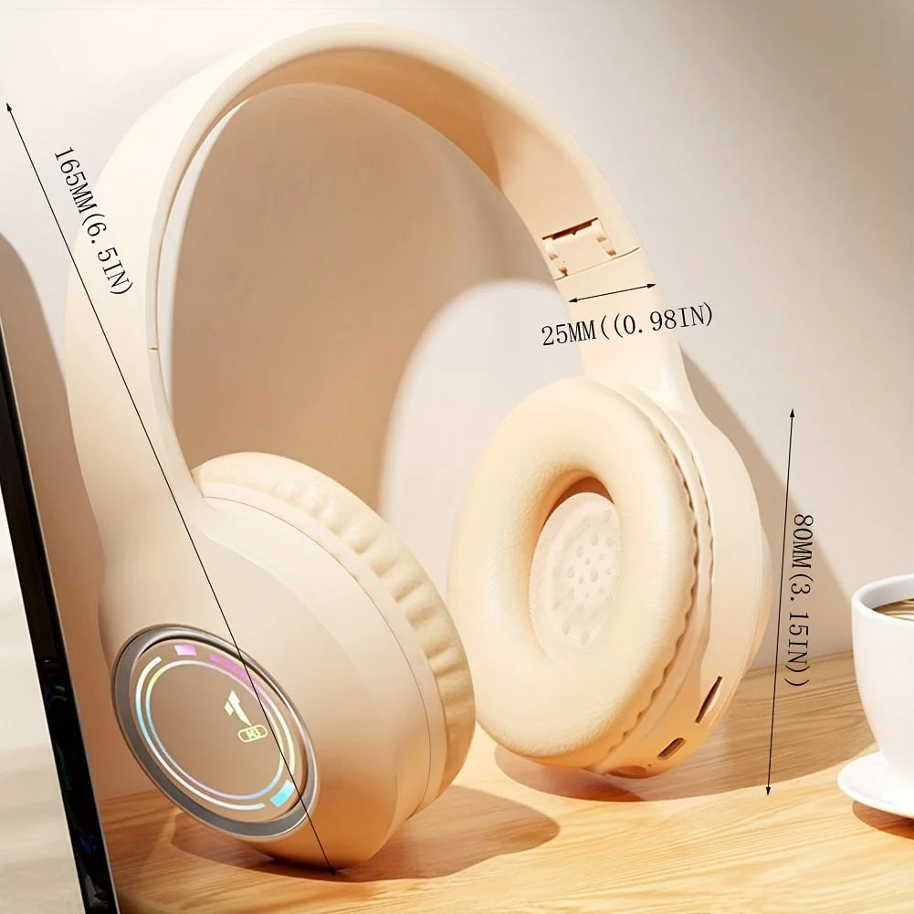 Bluetooth Headphone Wireless Headset Over The Ear High Fidelity Bass Stereo With Microphone Music Gaming Foldable Headsets