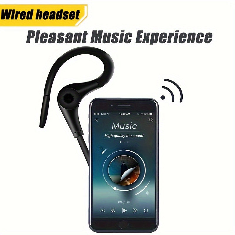 3.5mm Wired Earphones Plus - Noise Isolating, Bass Enhanced, Hands-Free Calling, Sweat-Resistant In-Ear Earbuds with Microphone - Compatible with iPad, iPod, MP3 Players, Android, iOS Smartphones
