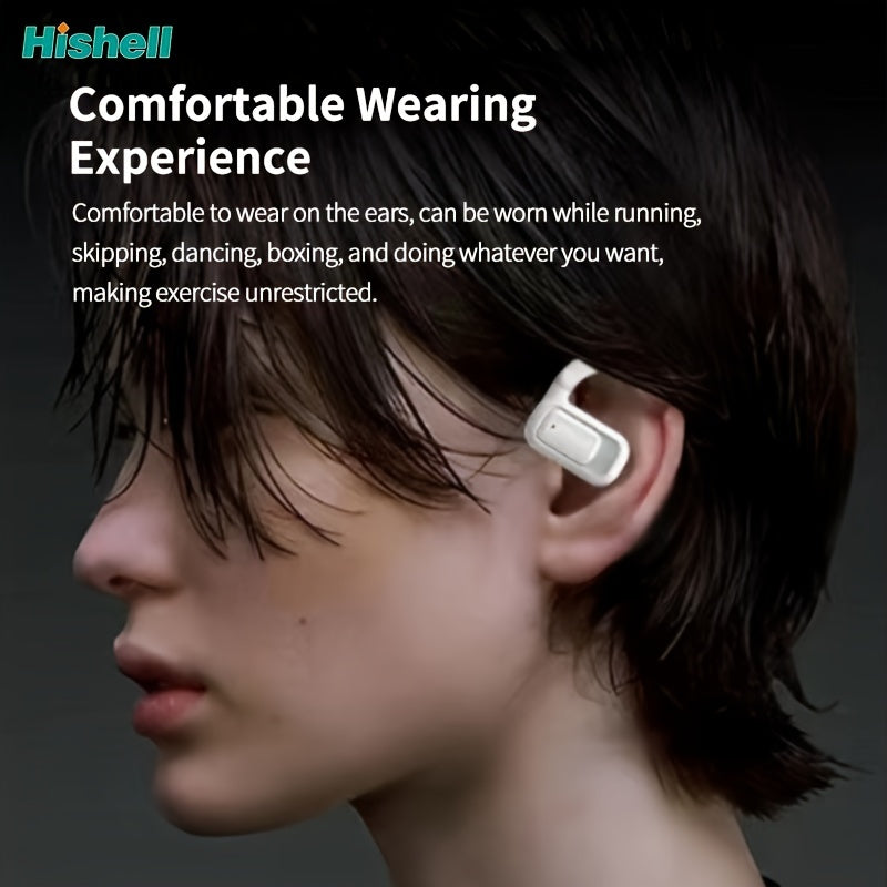 Crystal-Clear Calls, Hishell Real-Time Language Translator Earbuds - 2-Way, Supports 144 Languages, Portable & Rechargeable with App for iOS/Android, Ideal for Travel & Business