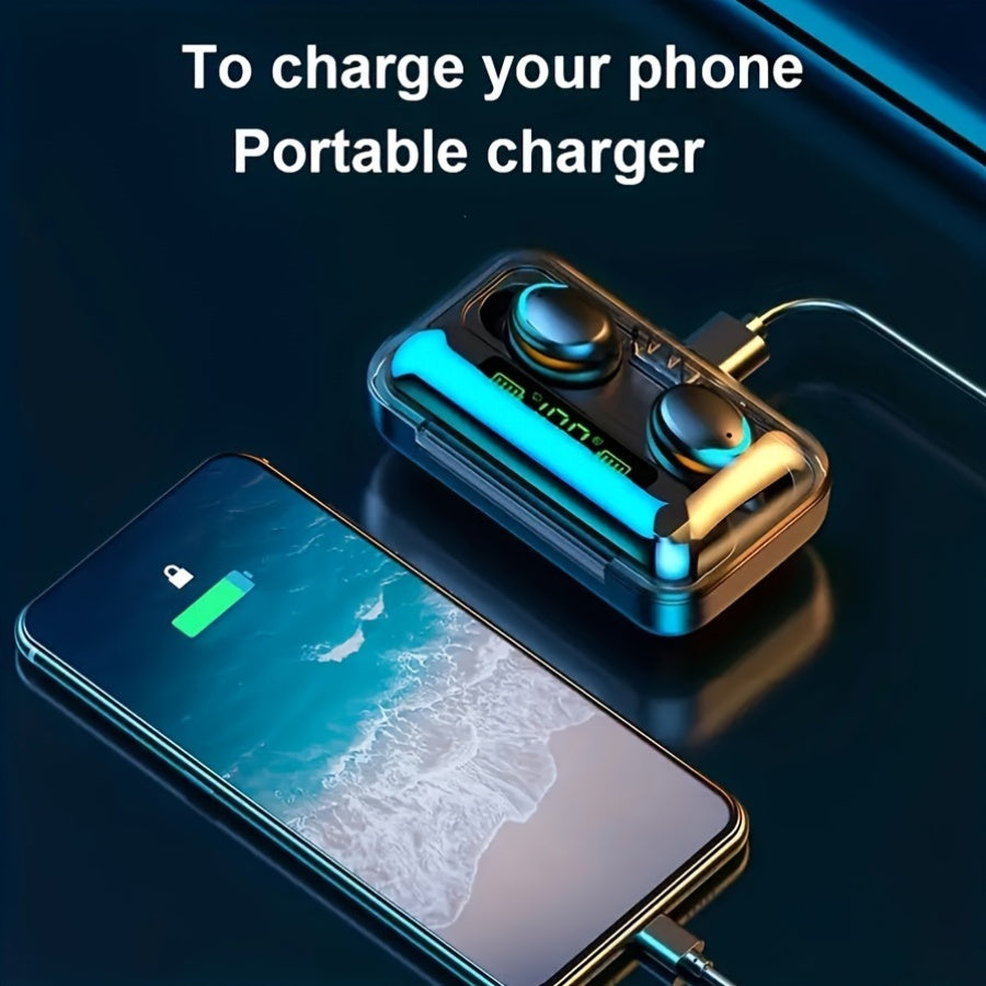 Briame True Wireless Earbuds - Crisp Hi-Fi Audio with Intuitive Touch Controls - Fast Wireless Charging Case, Enhanced Sound Seclusion, Rechargeable for All-Day Use - Perfect for Phone Calls and On-the-Go Listening - Compatib