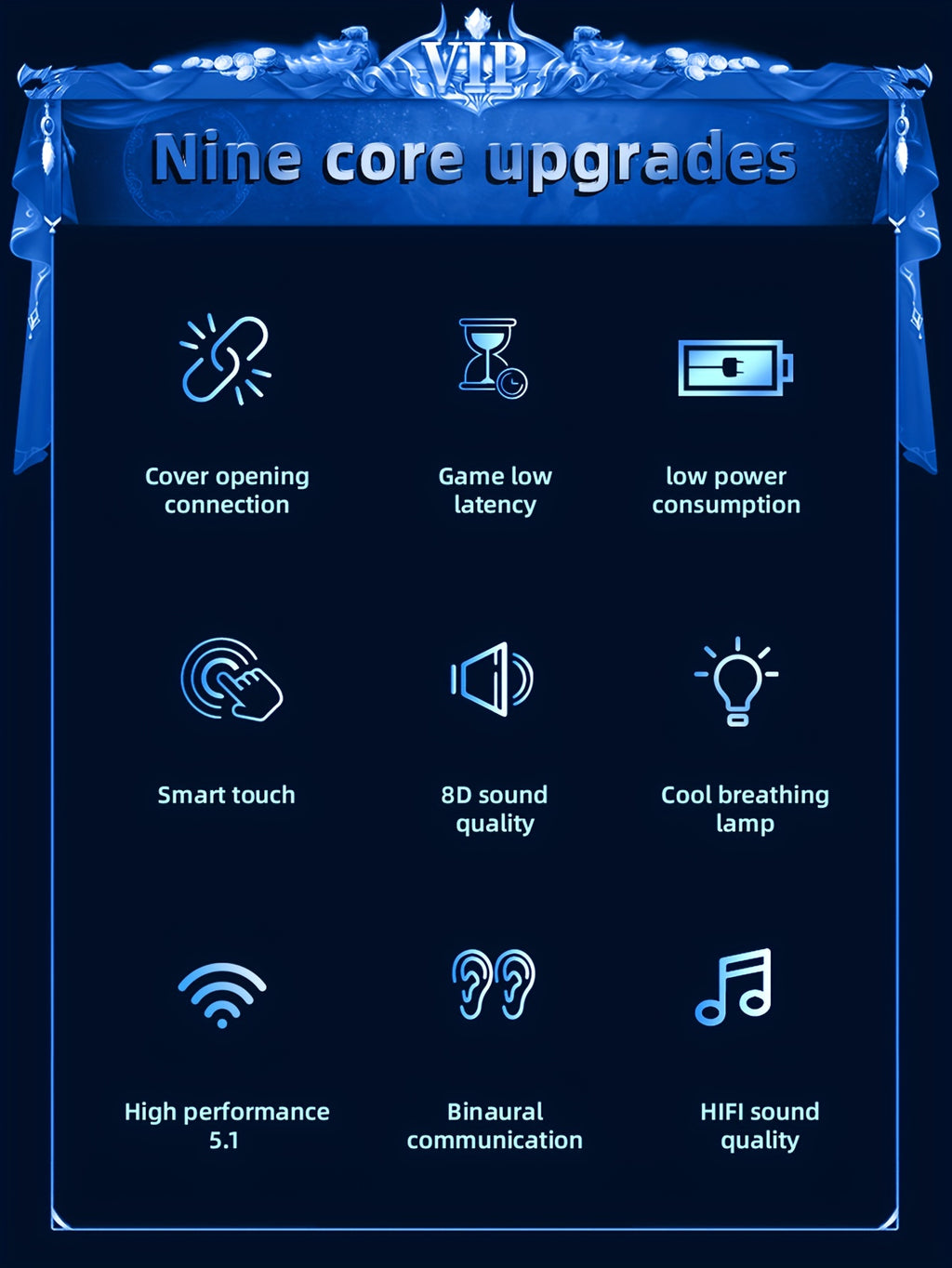 2024 year New Wireless Earphones Headphones with LED Display Touch In-EarTWS Wireless Earbuds Sports Music Game Headset for IOS/Android